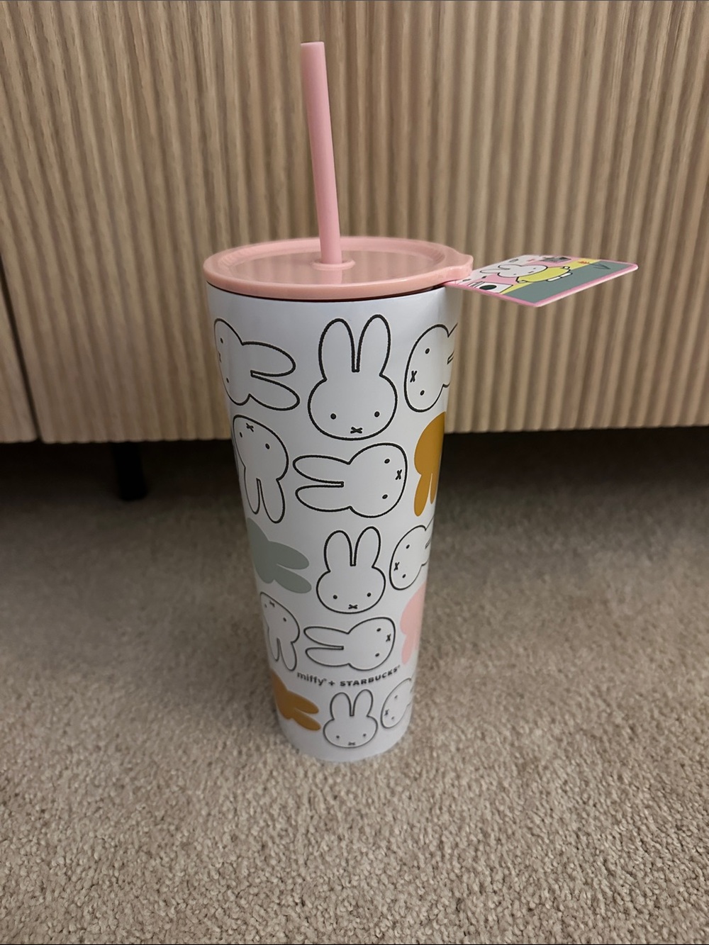Starbucks X Miffy Tumbler with Pink Lid & Straw Brand New